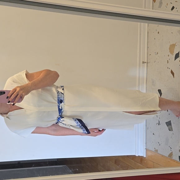 Beautiful white dress from Massimo Dutti no belt, FREE silk scarf - Picture 12 of 15